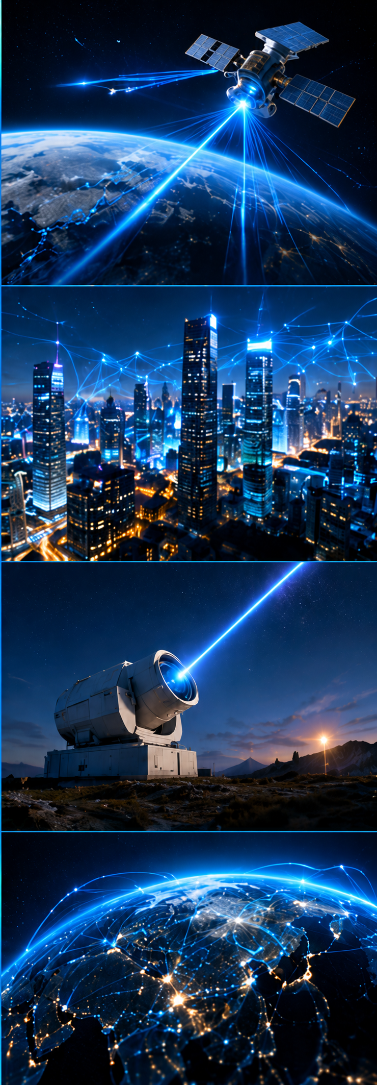 Global connections, smart cities, optical transmission and connected world